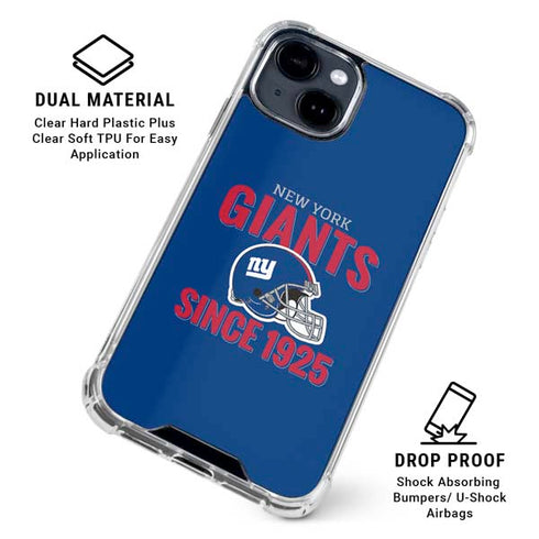 NFL New York Giants Helmet iPhone 15 Clear Case