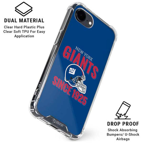 NFL New York Giants Helmet iPhone 16e Clear Case