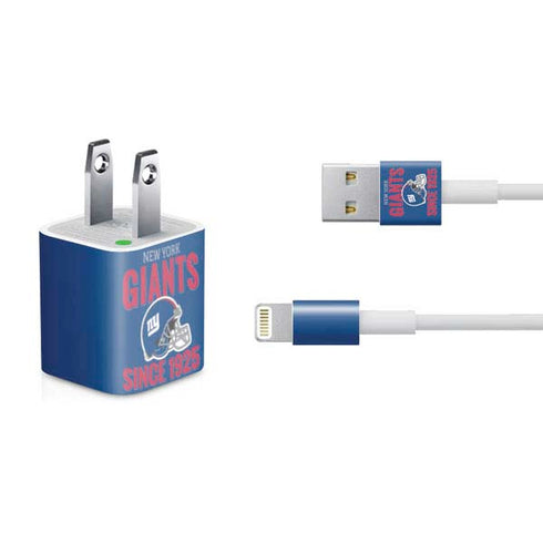 NFL New York Giants Helmet iPhone Charger (5W USB) Skin