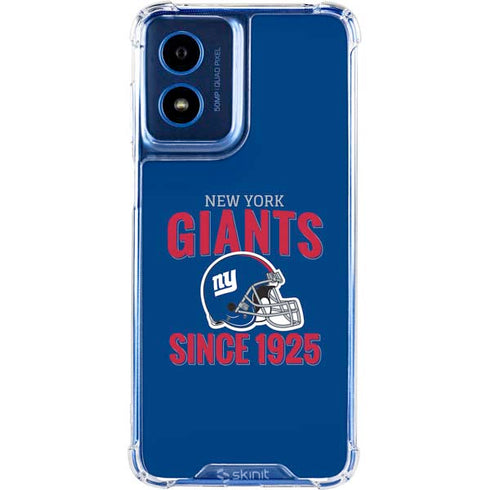 NFL New York Giants Helmet Moto G 5G (2024) Clear Case