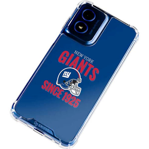 NFL New York Giants Helmet Moto G 5G (2024) Clear Case