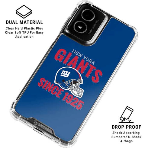 NFL New York Giants Helmet Moto G Power 5G (2024) Clear Case