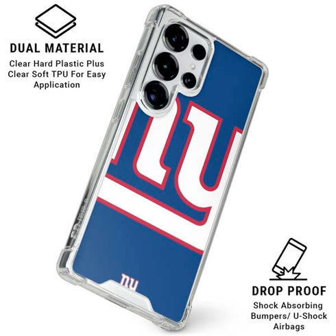 NFL New York Giants Large Logo Galaxy S25 Ultra Clear Case