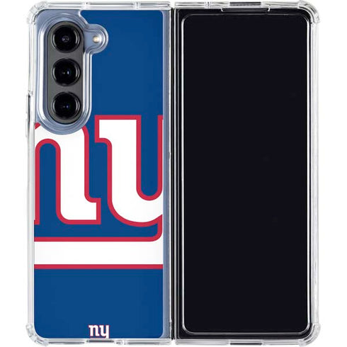 NFL New York Giants Large Logo Galaxy Z Fold5 5G Clear Case