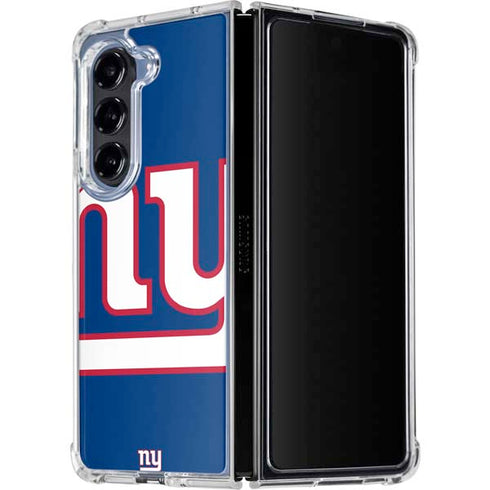 NFL New York Giants Large Logo Galaxy Z Fold5 5G Clear Case