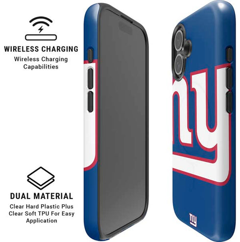 NFL New York Giants Large Logo iPhone 16 Magsafe Impact Case