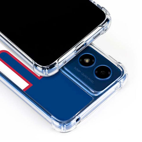 NFL New York Giants Large Logo Moto G Play 4G (2024) Clear Case