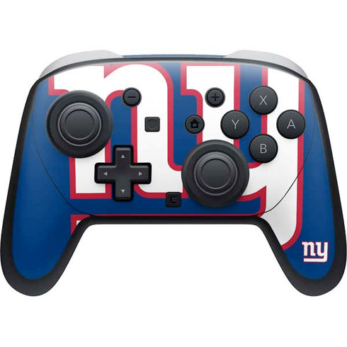 NFL New York Giants Large Logo Nintendo Switch 2 (2025) Pro Controller Skin