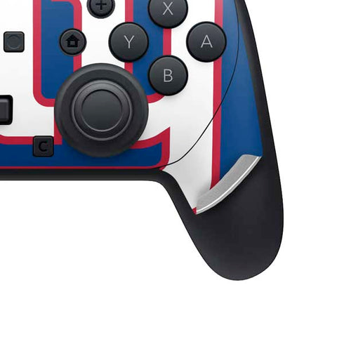NFL New York Giants Large Logo Nintendo Switch 2 (2025) Pro Controller Skin
