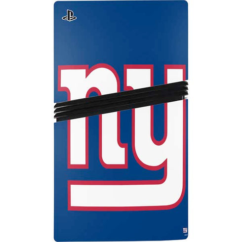 NFL New York Giants Large Logo PS5 Pro Disk Bundle Skin
