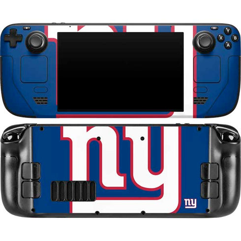 NFL New York Giants Large Logo Steam Deck Handheld Gaming Computer OLED Skin
