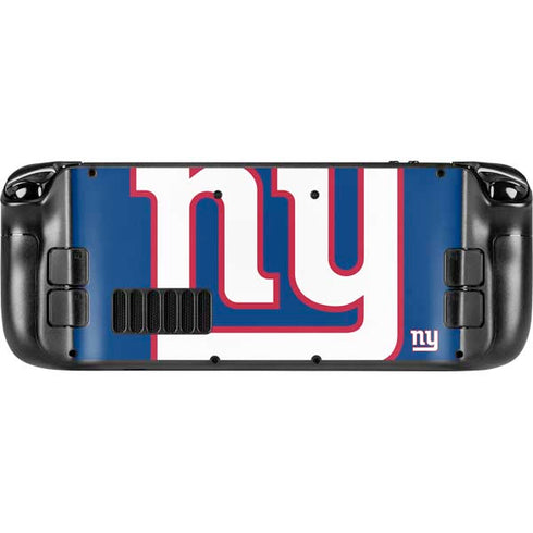 NFL New York Giants Large Logo Steam Deck Handheld Gaming Computer OLED Skin