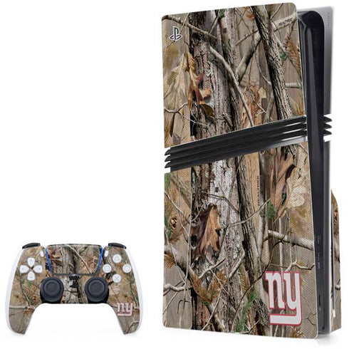 NFL New York Giants Realtree AP Camo PS5 Pro Disk Bundle Skin