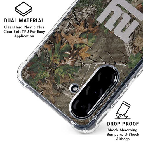 NFL New York Giants Realtree Xtra Green Camo Galaxy A36 5G Clear Case