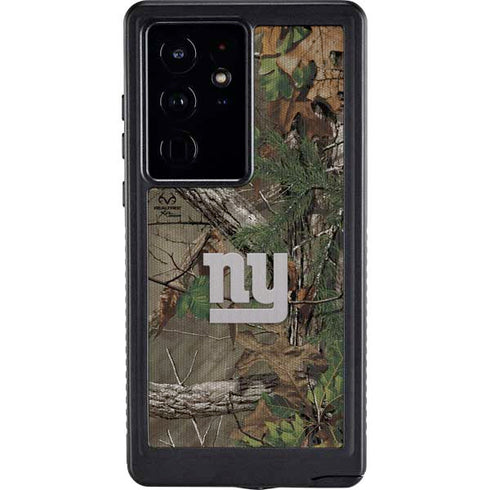 NFL New York Giants Realtree Xtra Green Camo Galaxy S24 Ultra Waterproof Case