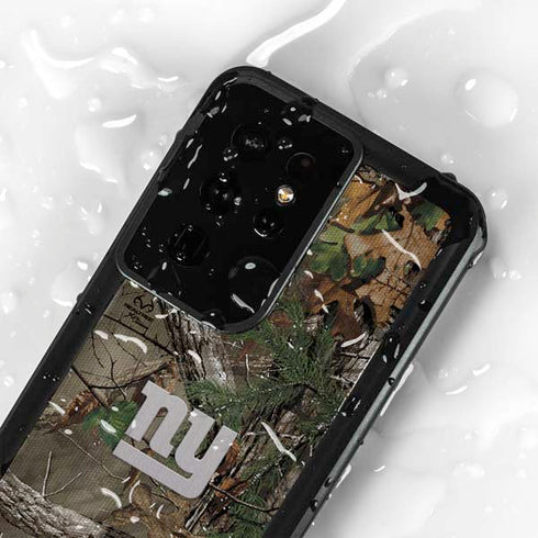 NFL New York Giants Realtree Xtra Green Camo Galaxy S24 Ultra Waterproof Case
