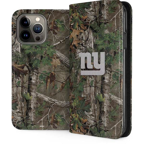 NFL New York Giants Realtree Xtra Green Camo iPhone 13 Pro Max Folio Case