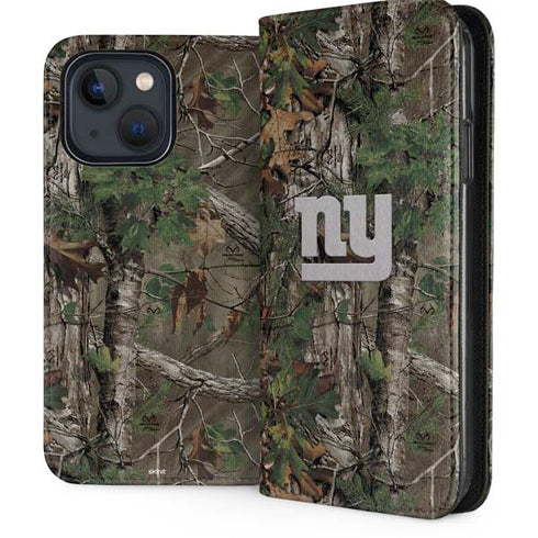 NFL New York Giants Realtree Xtra Green Camo iPhone 14 Folio Case
