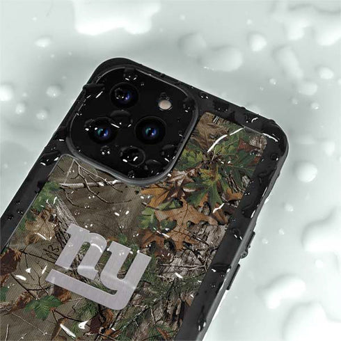 NFL New York Giants Realtree Xtra Green Camo iPhone 15 Pro Waterproof Case