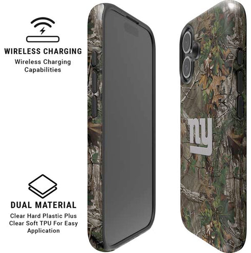 NFL New York Giants Realtree Xtra Green Camo iPhone 16 Plus Magsafe Impact Case