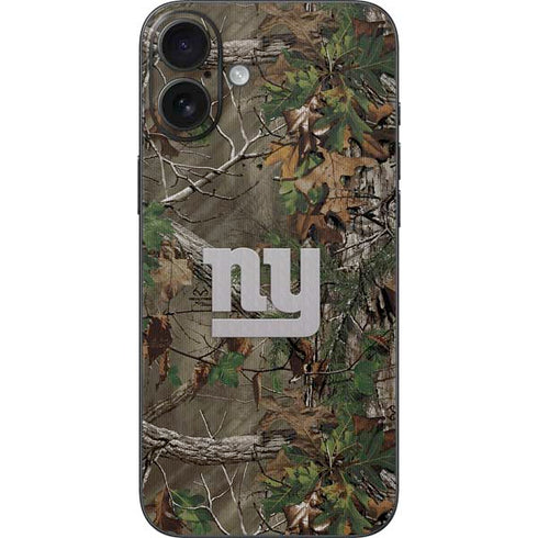 NFL New York Giants Realtree Xtra Green Camo iPhone 16 Plus Skin