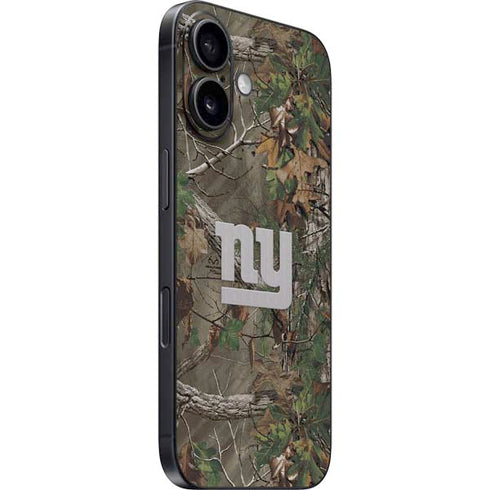 NFL New York Giants Realtree Xtra Green Camo iPhone 16 Plus Skin