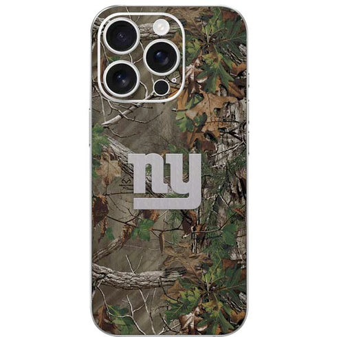 NFL New York Giants Realtree Xtra Green Camo iPhone 16 Pro Skin