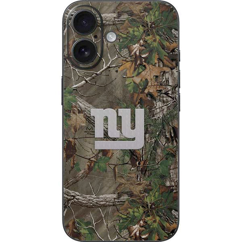NFL New York Giants Realtree Xtra Green Camo iPhone 16 Skin