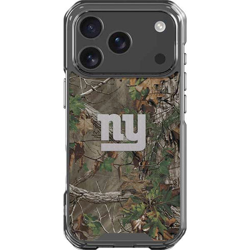 NFL New York Giants Realtree Xtra Green Camo iPhone 18 Pro Clear Case