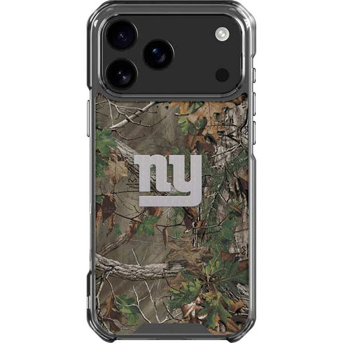 NFL New York Giants Realtree Xtra Green Camo iPhone 18 Pro Max Clear Case