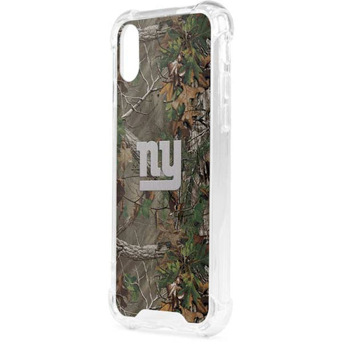 NFL New York Giants Realtree Xtra Green Camo iPhone XS Clear Case