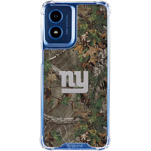 NFL New York Giants Realtree Xtra Green Camo Moto G 5G (2024) Clear Case