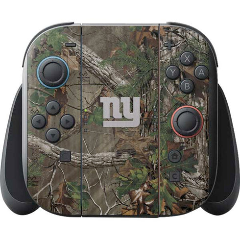 NFL New York Giants Realtree Xtra Green Camo Nintendo Switch 2 (2025) with Joy-Con Skin