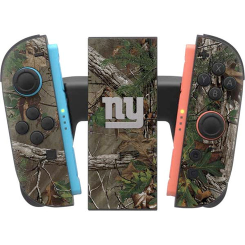 NFL New York Giants Realtree Xtra Green Camo Nintendo Switch 2 (2025) Joy-Con Controller Skin