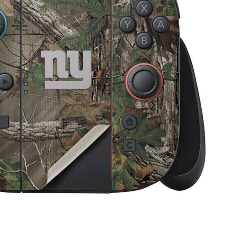 NFL New York Giants Realtree Xtra Green Camo Nintendo Switch 2 (2025) Joy-Con Controller Skin