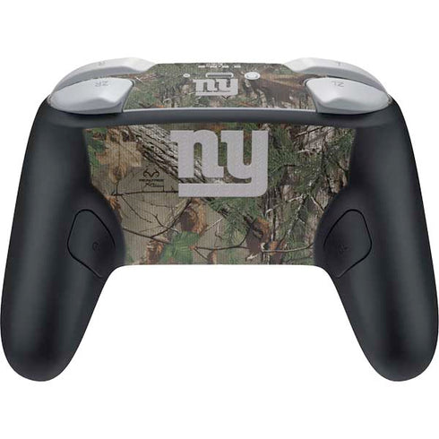 NFL New York Giants Realtree Xtra Green Camo Nintendo Switch 2 (2025) Pro Controller Skin