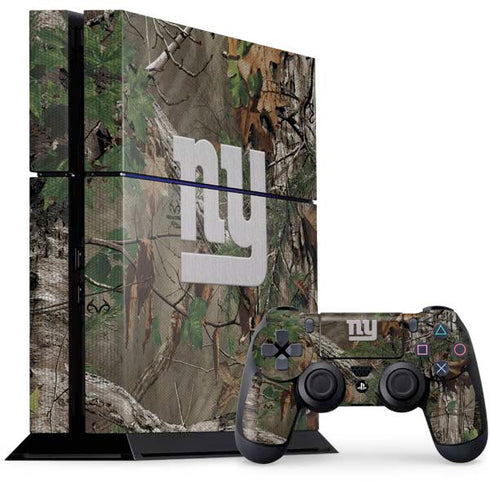 NFL New York Giants Realtree Xtra Green Camo PS4 Console and Controller Bundle Skin