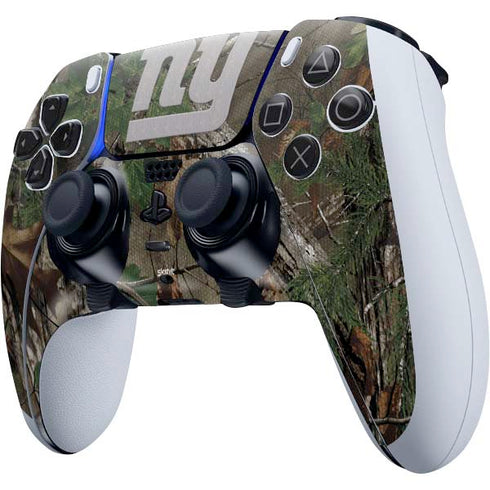 NFL New York Giants Realtree Xtra Green Camo PS5 DualSense Edge Pro Controller Skin