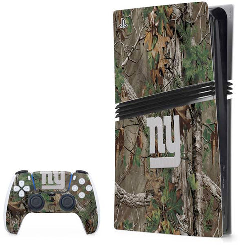 NFL New York Giants Realtree Xtra Green Camo PS5 Pro Bundle Skin
