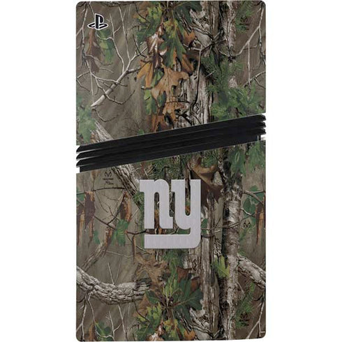 NFL New York Giants Realtree Xtra Green Camo PS5 Pro Console Skin