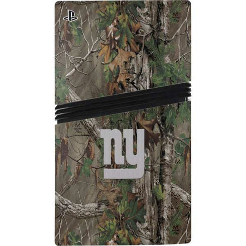 NFL New York Giants Realtree Xtra Green Camo PS5 Pro Disk Console Skin