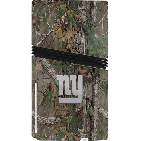 NFL New York Giants Realtree Xtra Green Camo PS5 Pro Disk Console Skin