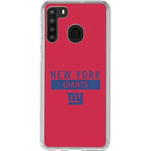 NFL New York Giants Red Performance Series Galaxy A21 Clear Case