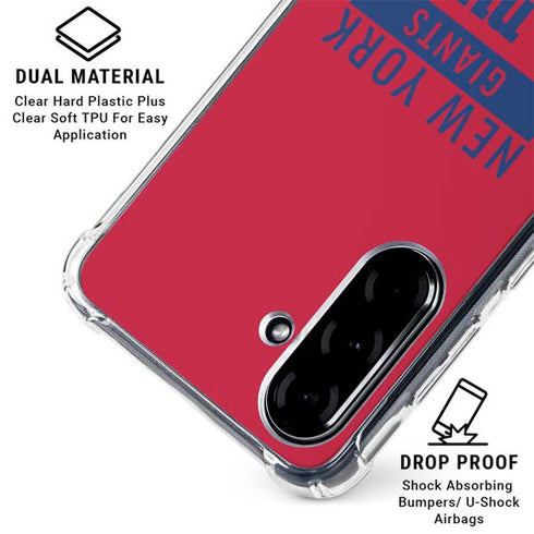 NFL New York Giants Red Performance Series Galaxy A36 5G Clear Case