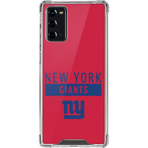NFL New York Giants Red Performance Series Galaxy Note20 5G Clear Case