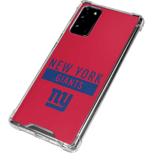 NFL New York Giants Red Performance Series Galaxy Note20 5G Clear Case