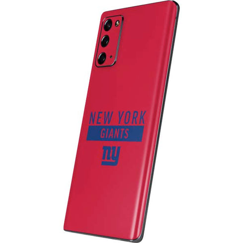 NFL New York Giants Red Performance Series Galaxy Note20 5G Skin