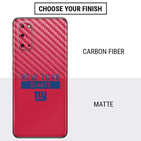 NFL New York Giants Red Performance Series Galaxy S20 Skin