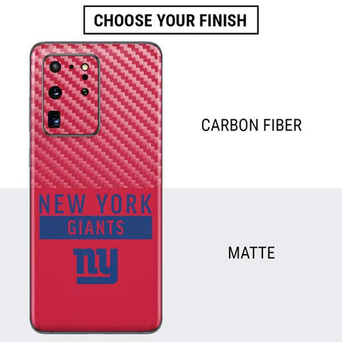 NFL New York Giants Red Performance Series Galaxy S20 Ultra 5G Skin