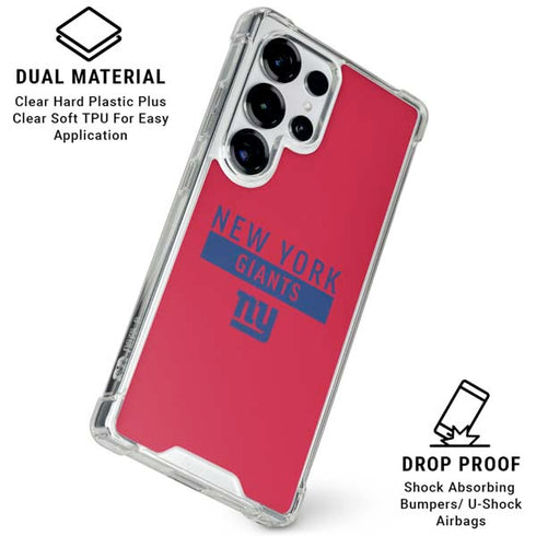 NFL New York Giants Red Performance Series Galaxy S25 Ultra Clear Case